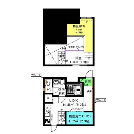 神宮前駅 徒歩3分 1階の物件間取画像